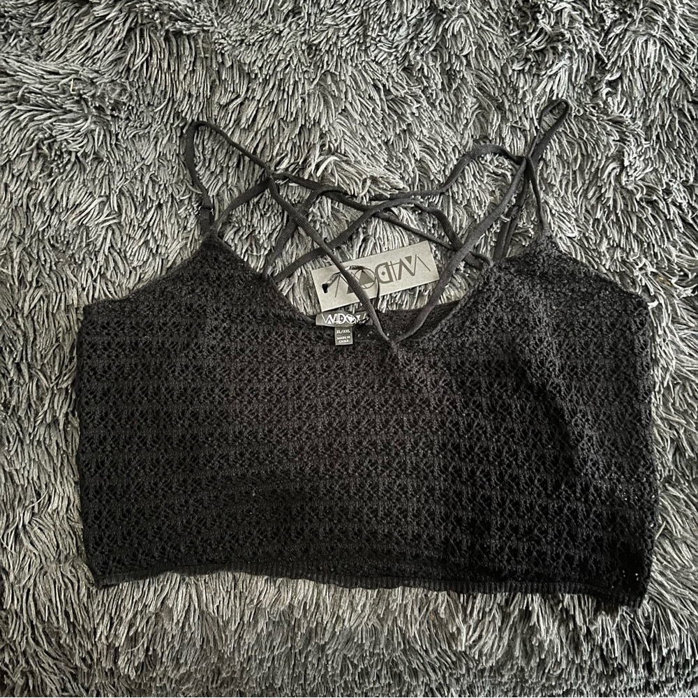 NWT Widow Dolls Kill “Hope for the Worst” Crochet Pentagram Camisole Tank Top